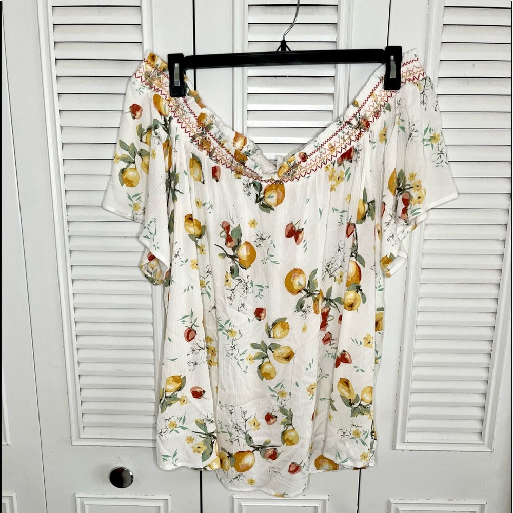 Plus size 1x off the shoulder top